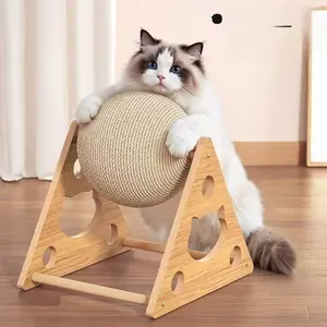 Cat Scratching Ball Toy Kitten Sisal Rope Ball Board Grinding Paws Toys Cats Scratcher Wear-resistant Pet Furniture Supplies