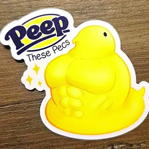 Peep These Pecs Vinyl Sticker, Laptop Water Bottle Decal Sticker