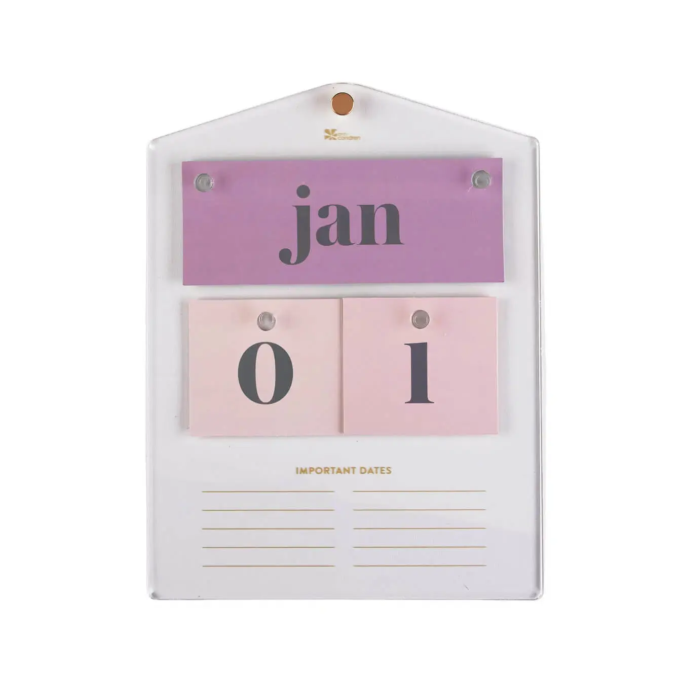 Acrylic Perpetual Double-Sided Dry Erase Wall Calendar - 8x10.5 in Monthly Organizer Wall Calendar, Office Stationery for Personal Organization & Planning