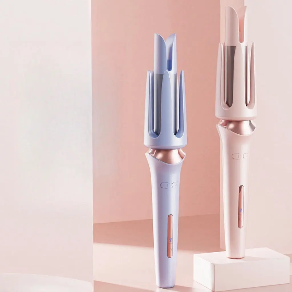 Automatic Ceramic Hair Curler - 32mm Large Barrel 1-Button Auto Rotating Wand, Fast Heating, 3 Temperature Settings (160–200°C), Anti-Scald Design, Korean-Style Volume Curler for Long & Short Hair sohochic