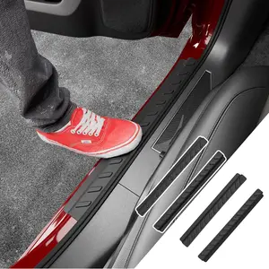 [Fits 19-26 Silverado & Sierra 1500] Door Sill Protector Compatible with 2019-2026 Chevy Silverado GMC Sierra 1500 TPE Car Door Protector 4Pcs Car Sill Guard Replacement for 2019-2026 Chevy Silverado Accessories
