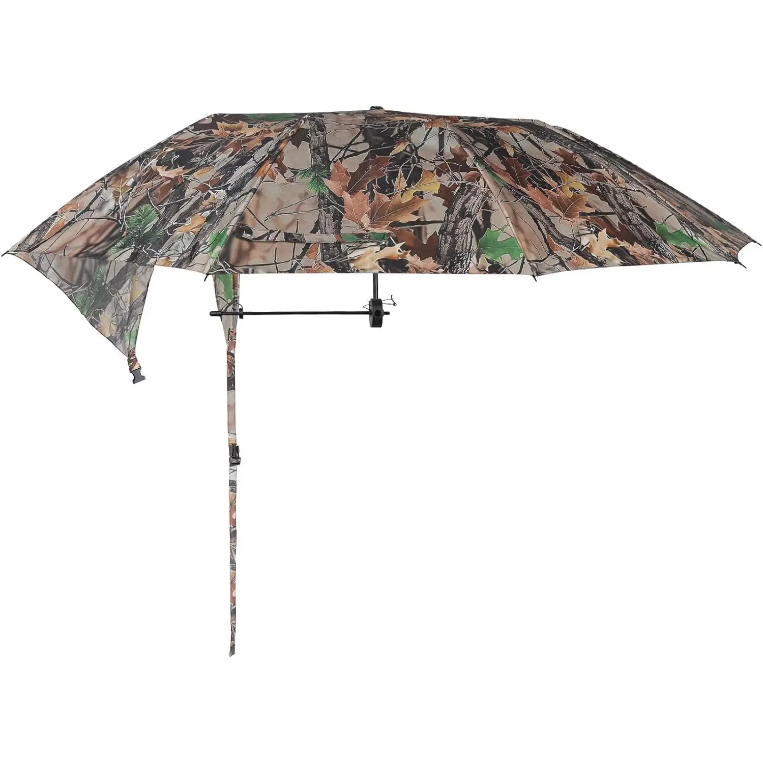 58 in Wide Camo Tree Stand Umbrella - Weather-Resistant Hunting Accessory with Adjustable Buckle Webbing, Concealed Camouflage Pattern, Continuous Coverage, Easy Installation & Use, Foldable Design, Premium Stitching