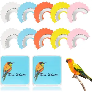 10 Pcs Bird Whistle Bird Caller Tongue Original Tweeting Noisemaker Toys Warbler Tricks Gag, 5 Colors Training for Parties