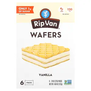 Rip Van Wafels Wafers, Vanilla, 6 Pack, 0.78 oz (22 g) Each