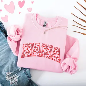 Valentines Mom Sweatshirt, Mama Heart Crewneck, Mom Love Sweater, Cute Women's Cupid Pullover, Trendy Mama Shirt, V-Day Sweatshirt