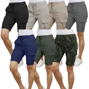 5-Pack Women’s Flex Cargo Shorts with Elastic Waistband and Drawstring – Comfortable Fit with 6 Pockets and Stretch Fabric (S-2XL) Casual Bottom