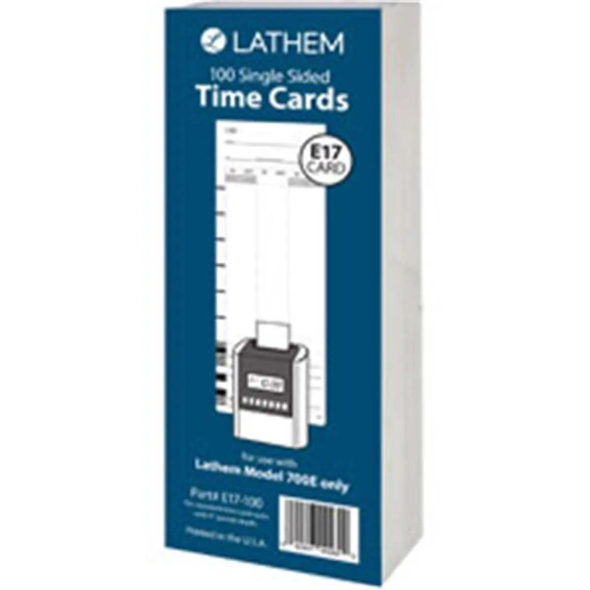 212 MAIN Lathem Model 700E Single-Sided White Time Cards, for Time Tracking (Access Control & Attendance Devices)