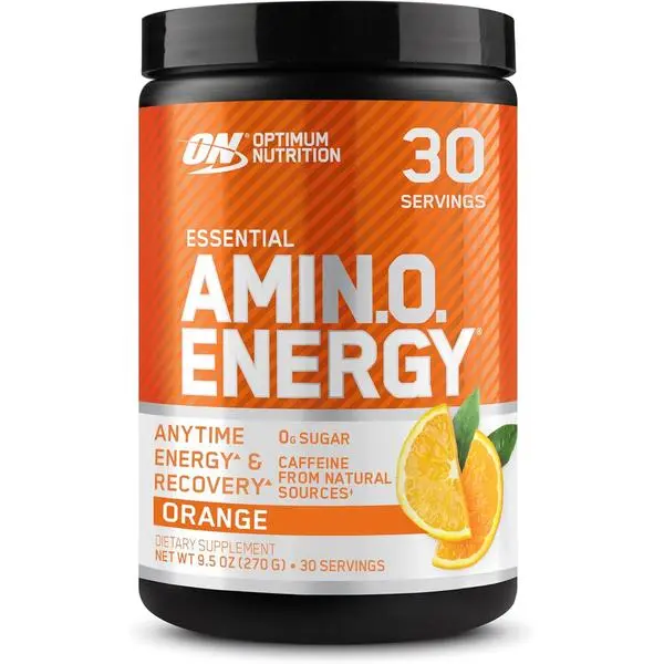 Optimum Nutrition Amino Energy - Pre Workout with Green Tea, BCAA, Amino Acids, Keto Friendly, Green Coffee Extract, Energy Powder - Orange, 9.5 Ounce, 30 Servings (Packaging May Vary)