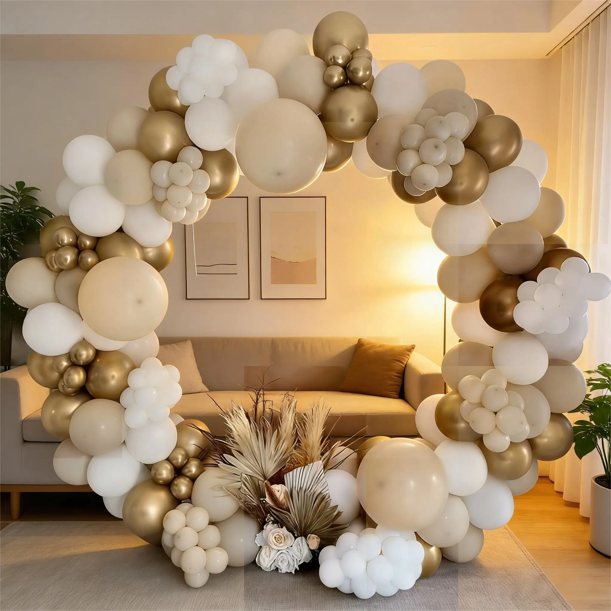 185-Piece Latex Balloon Decoration Garland Arch Kit - Backdrop, Balloon Arch Shape, Easy DIY Setup, No Electricity Required, Perfect for Birthdays, Anniversaries, Weddings, Latex Balloons