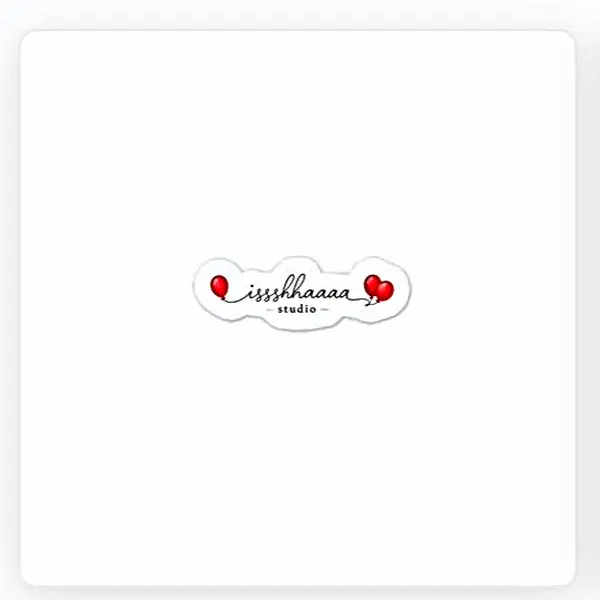 Izzshhaaaa Studio Logo Vinyl Decal Sticklers for Customizable Decor