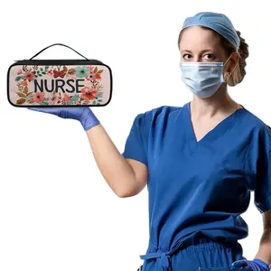 Floral Nurse Stethoscope Case for Women - Protective Cover with Mesh Pocket for Nursing Accessories - Healthcare Aid Organiser Flower