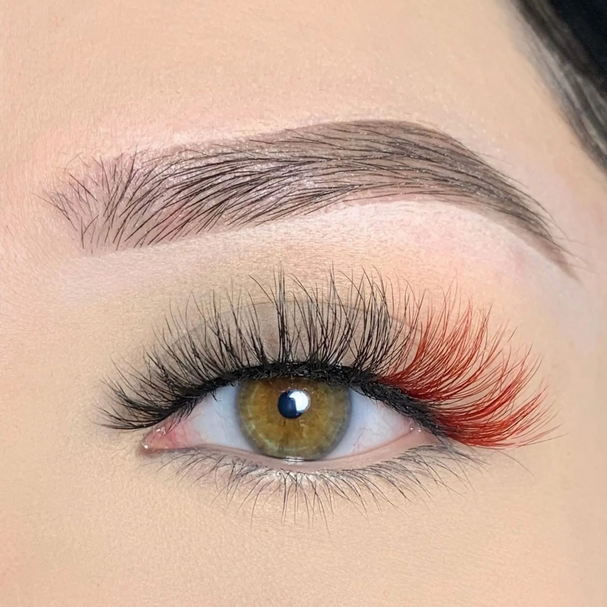 MYLASHXO Lashes: style "Fuego Lashes" (1 pair) 3D Faux Mink Red Eyelashes, Medium Length, Cat-Eye, Reusable Eyelashes, Lightweight, Colored Lashes, Festival Lashes, Halloween Lashes