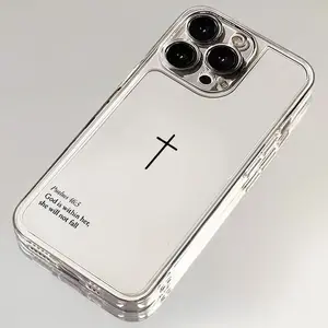Phone Case - Phone Case - A Minimalist Cross Pattern TPU Space Phone Case Suitable for a variety of iPhone models, from Iphone 17 series to Iphone 11 series, and Iphone x seriesAnd Samsung series