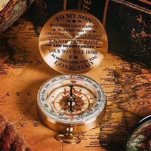 DUJO Vintage Compass Gift, Christmas gifts for brave children, Camping Essentials, Personalized Christmas Gifts from Dad & Mom to Son&daughter，Exquisite Christmas Gifts
