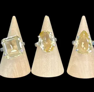 High Grade Citrine Sterling Silver Rings