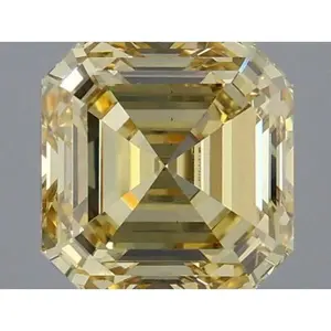 2.55 Carat Asscher Cut Fancy Yellow