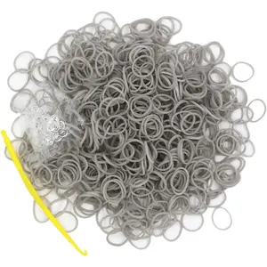 Salome Idea 3000Pcs Loom Rubber Bands Refill Kit, Includes 75 S-Clips & 5 Hooks, Premium Rubber Band Bracelet Making Supplies for Kids DIY Crafting Gift (Grey)