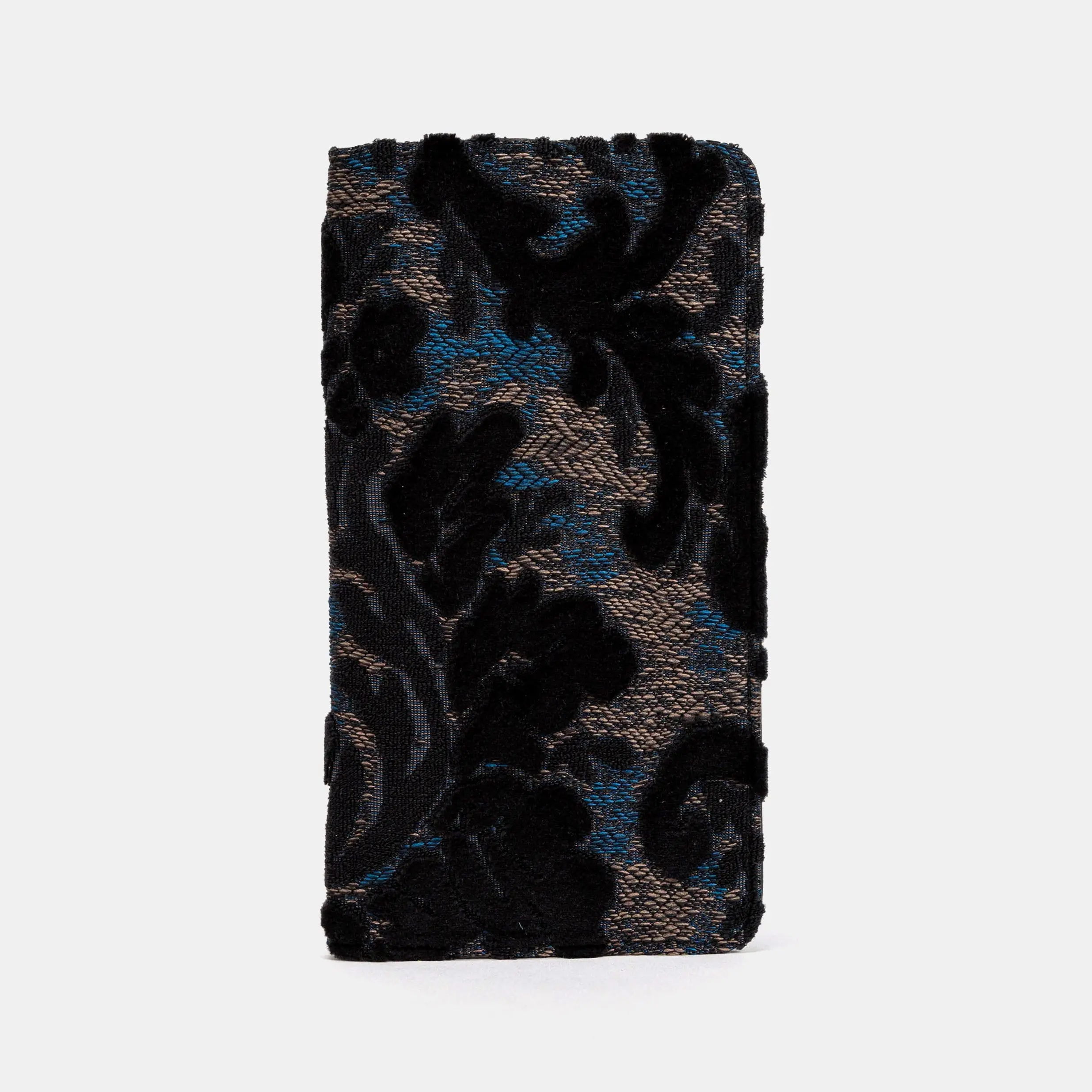 Burnout Velvet Black Checkbook Cover