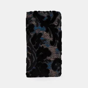 Burnout Velvet Black Checkbook Cover