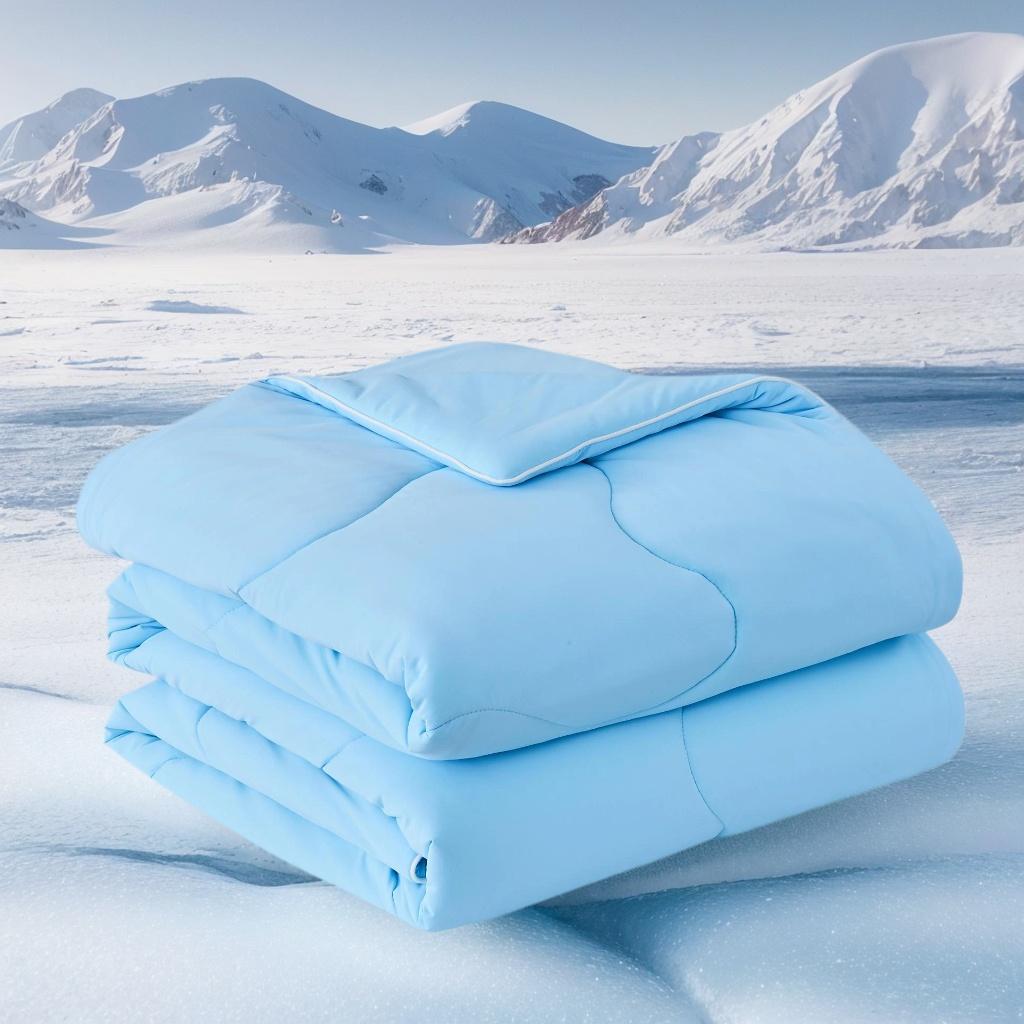 Msrlassn Cooling Comforter Summer Cold Comforter for Hot Sleepers and Night Sweats, Blue Summer Cooling Blanket for Queen King Size Bed, Breathable Soft Lightweight, Ideal for Bed, Couch, Travel, Gift All Seasons blankets