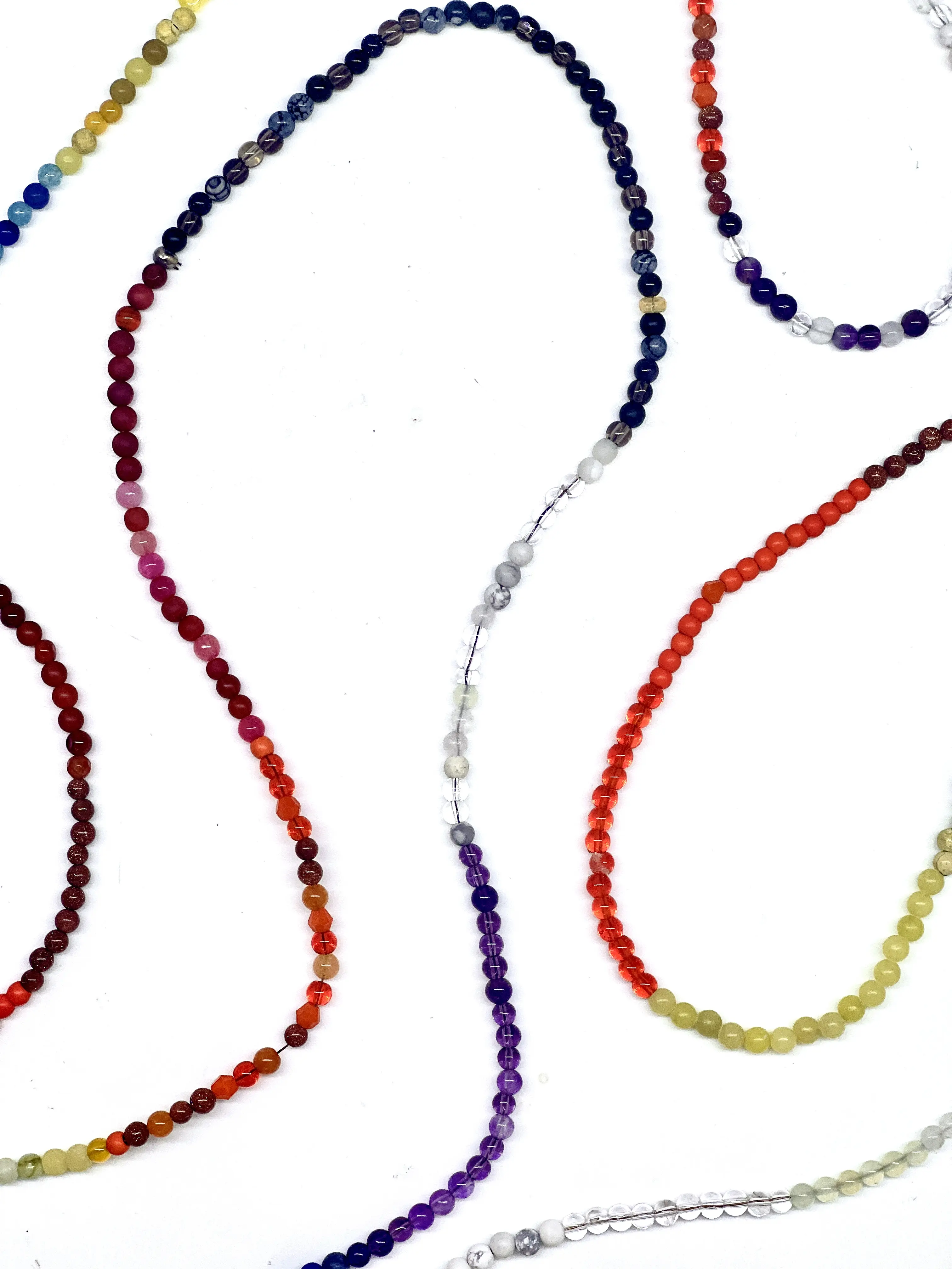 Ballistic Gemstone Lanyard Co (BGLCo) 28" Multi Purpose Necklace, 3x Bracelet, Fidget Toy, Personal Safety Device, Hand Made in Scottsdale, Arizona with AAA Grade Gems from Around the World! Free O-Ring for VIP/Security Badges Included