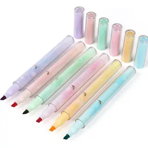 Aesthetic Highlighters 6 Pack, Low Brightness  Highlighters for Eye Protection, Assorted Color Highlighters with  Aroma, Office  Chisel Tip Highlighters for Organizing and Coloring