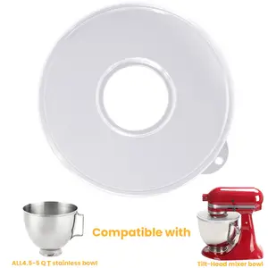 1pc Mixer Bowl Cover Compatible with KitchenAid 4.5-5 Quart Tilt-Head Stand Mixer, Mixer Bowl Lid to Prevent Spilling of Ingredients  Accessories for Home Baking Most Hand Electric Mixers Household Kitchen Appliances
