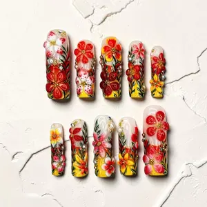 Tropical Bloom Garden Nails