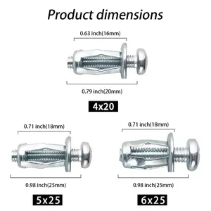 90PCS Petal Shaped Expanded Metal Rivet Lock Nut Set M4 M5 M6 Heavy Duty Industrial Screws Carbon Steel High Strength Industrial Hardware Bolts