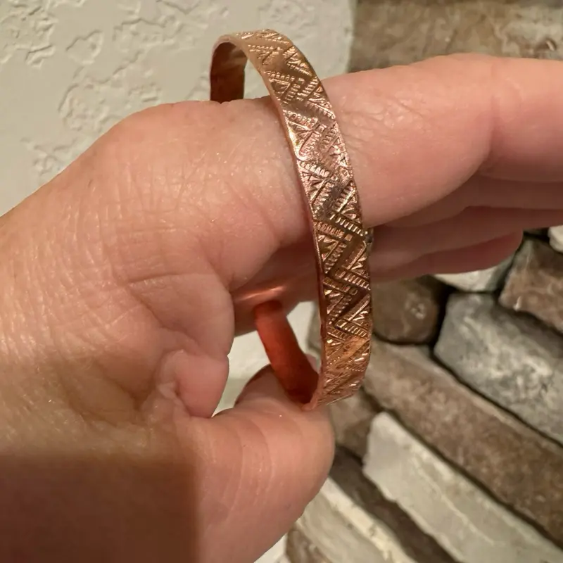 native made copper cuff size 7