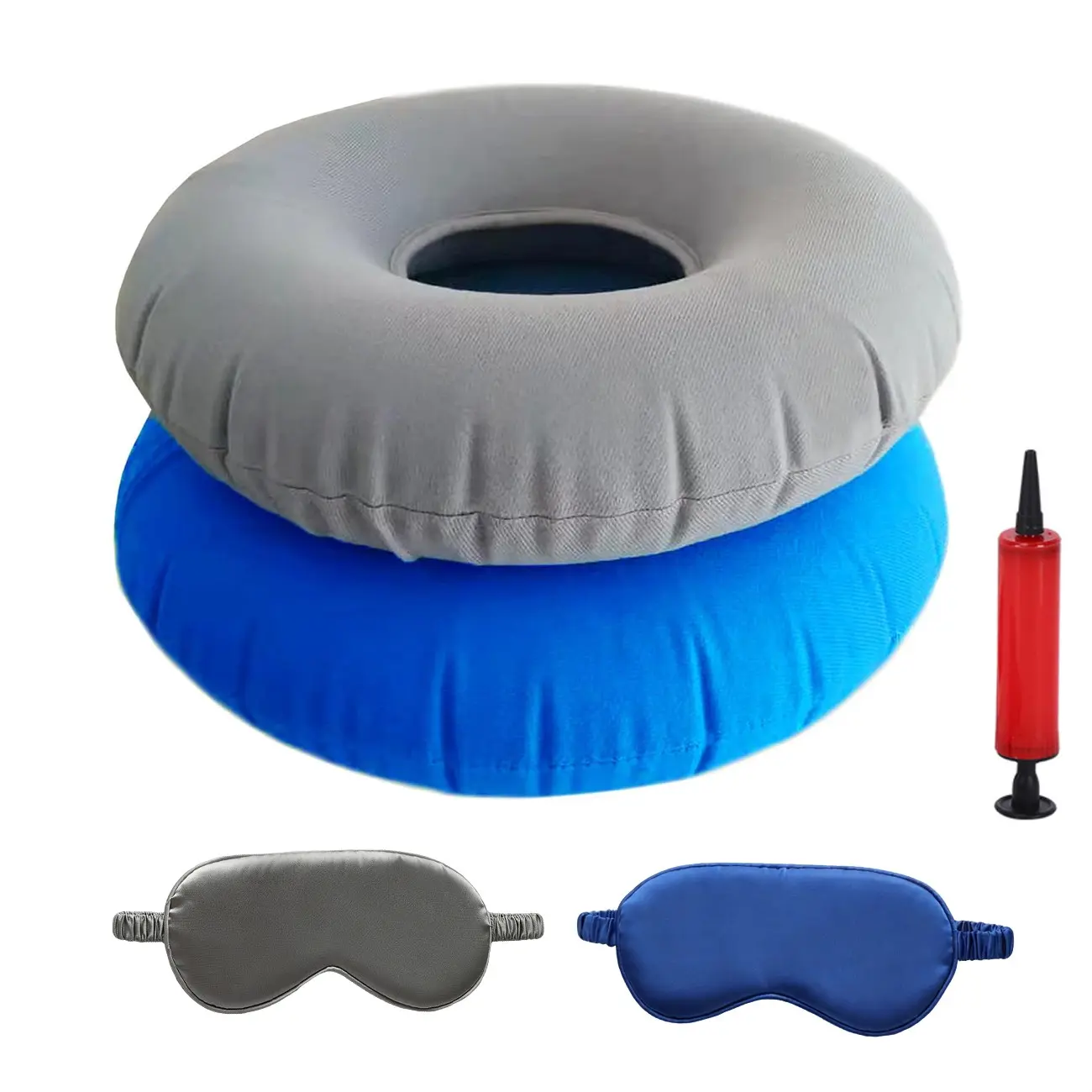 Inflatable Donut Pillow, Portable Hemorrhoid Cushion, Tailbone Seat Pad, Relief for Tailbone Pain, Prostate Inflammation, Travel Use, Bolster Cushion