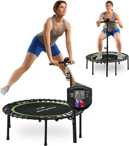 LifePro Fitness Rebounder Trampoline – Lymphatic Drainage Jumping | Low-Impact Morning Routine | Foldable 40in | Jump Counter