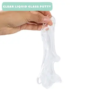 Crystal Clear Liquid Glass Putty – Transparent Sensory Toy for Kids & Adults | Smooth, Stretchy & Mess-Free | Relaxing Fidget Gift in Reusable Tin