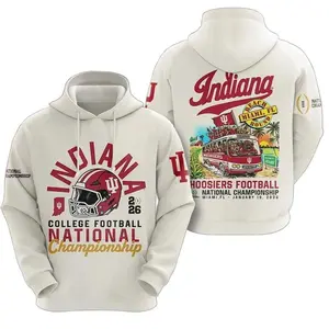 Indiana Hoosier Football 2026 National Championship 3D Hoodie