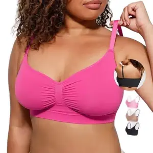 Women's Wireless Sculpt Bra Comfort Bralettes No Underwire Unlined Cami Bra Seamless Tshirt Bras Sports Bra Bralette Basic Comfortable Fit Womenswear Everyday Up to 44DD