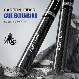 Konllen Carbon Fiber Pool Cue Stick Extender 6/8 Inch, Includes Three Bumpers, Fits Various Cues, Billiards Accessories, Sports Equipment Type