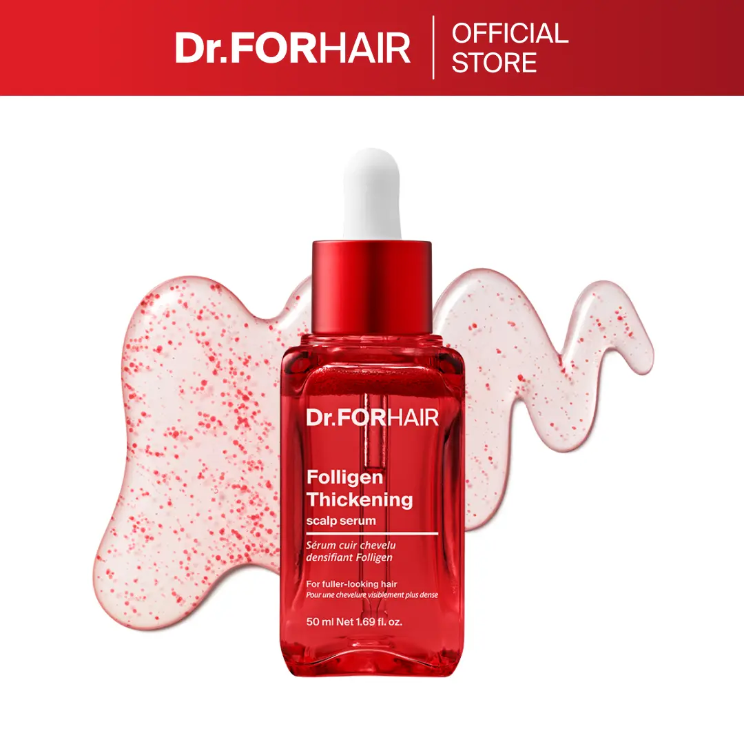 [Dr.FORHAIR] Folligen Thickening Scalp Serum 1.69 oz (50ml) | Fast-Absorbing Leave-in Formula | Density Serum for Thicker, Fuller-Looking Hair | Peptide Scalp Treatment