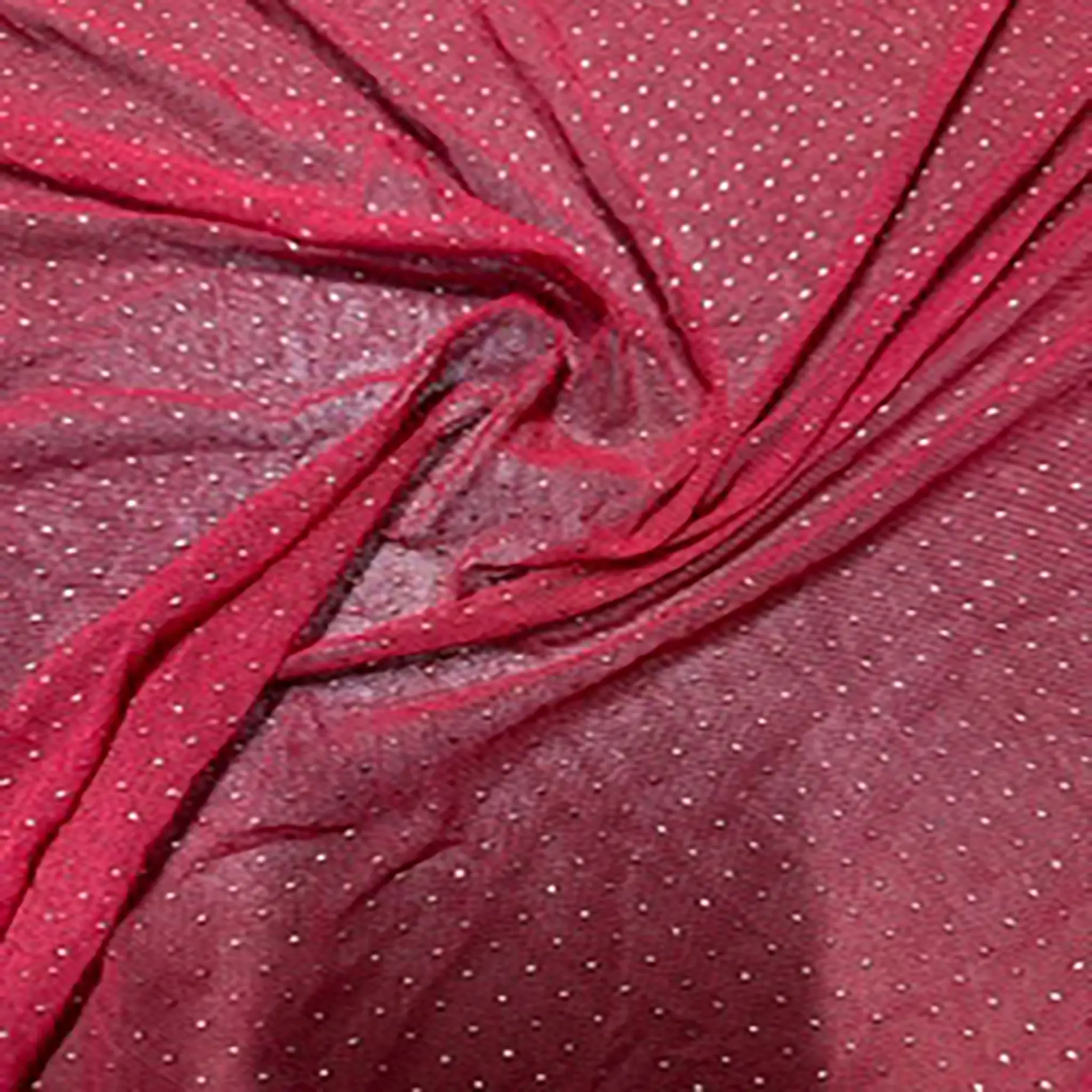 Radiant Dew Drop Mesh Dressmaking Fabric - Luminous Couture Luxe Stretch Spandex, Luxurious, Dancewear-Friendly, Flexible, Durable for Decorative Projects