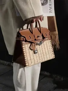 Women's Handmade Woven Bag, Casual & Fashionable Design, Casual Trendy Handbag, Casual Handbag Satchel, Perfect Gift for Her, All-Season Accessory, Ideal for Daily Use, Handbag Sling Bag