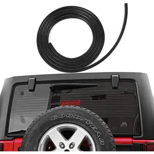 for Wrangler Rear Window Rubber Seal, Back Window Sealing Strip for Jeep Wrangler TJ JK JKU JL JLU Waterproof Protector Accessories 90.55 Inches
