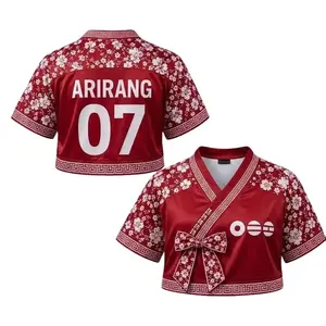 Modern K-Pop Hanbok Crop Top - Arirang 07 Retro Concert Outfit