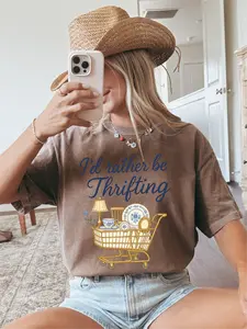 I'd Rather Be Thrifting ~ Unisex Short Sleeve CC Garment Dyed T-Shirt Printed in the USA