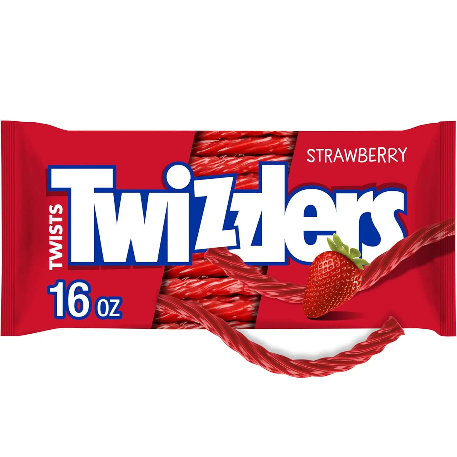 Twizzlers Strawberry-Flavored Licorice Twists - Chewy Sweet Snack, 16 oz Bag