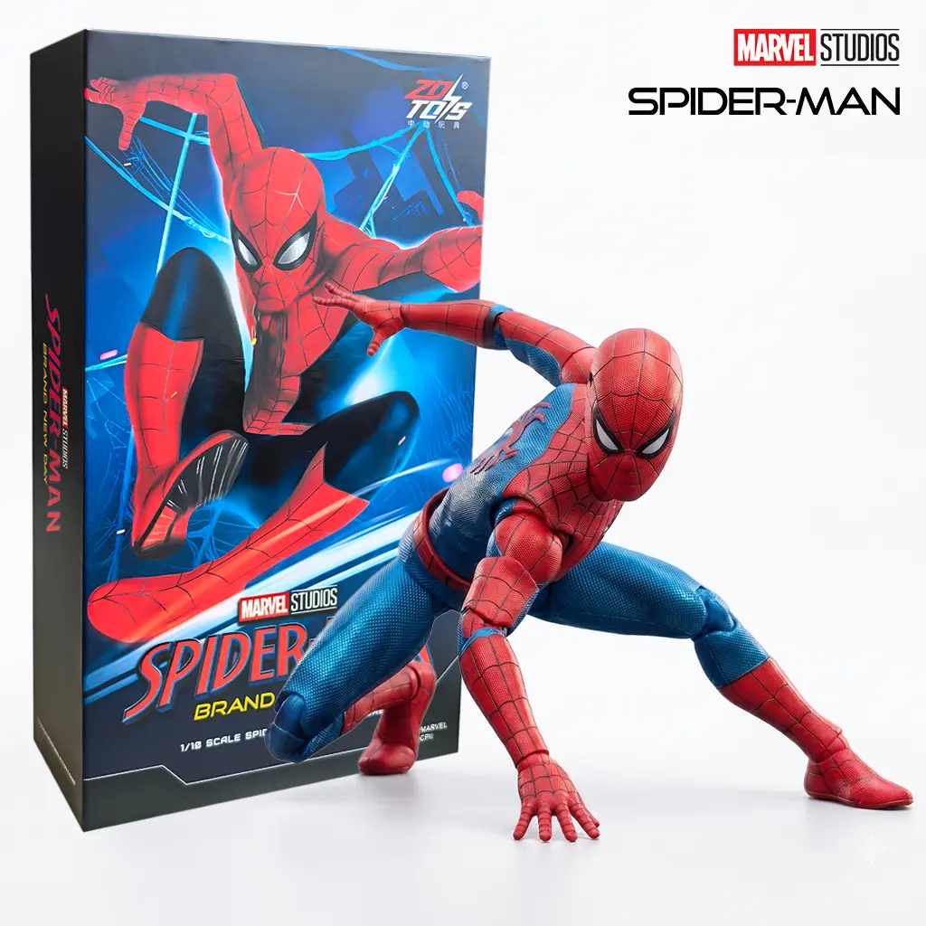 Marvel Spider-Man Brand New Day Action Figure, 1/10 Scale Poseable Super Hero Collectible Figure with Detailed Design & Accessories, Perfect Gift for Marvel Fans