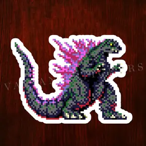 Godzilla Pixelated Vinyl Sticker Bumper Decal Car Decal
