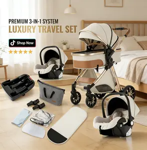 Excellent value 4-in-1 foldable stroller with sunshade, compact and space-saving. Smooth and stable to push, safe and cozy for baby, vintage elegant design, great for outdoor trips, shopping and daily walks. High-quality and recommended for parents.
