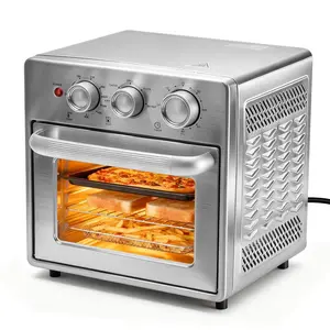 16.9-Gallon Countertop Air Fryer & Oven Combo Unit, 5-in-1 Multifunctional Stainless Steel Appliance with 4 Included Accessories, Featuring Air Frying, Baking, Grilling, Toasting and Pizza Functions, Perfect for Home Kitchens to Prepare Healthy Meals