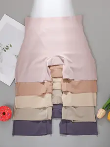 High-Waisted Seamless Women's Underwear, Stretchy Waistband, Comfortable Fit, Plain Design, Ideal for All Seasons, Casual Style