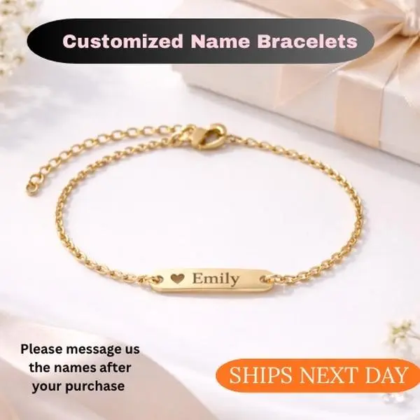 Elegant Personalized Name Bracelet with Heart | Gift for Her | Birthday,Anniversary Gift , Valentines Gift