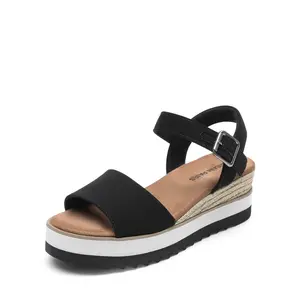 Dream Pairs Women’s Open Toe Platform Sandals with Ankle Strap - Casual Summer Shoes